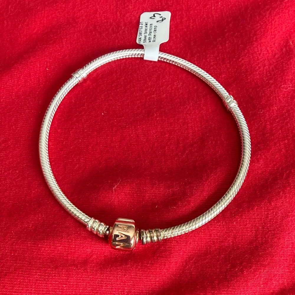 Pandora Silver Bracelet with Rose Clasp 8.3